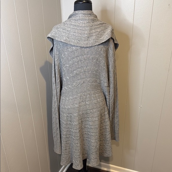 Z Jones New York Collection Women’s 3XL Gray Waterfall Cardigan Sweater - Picture 4 of 5